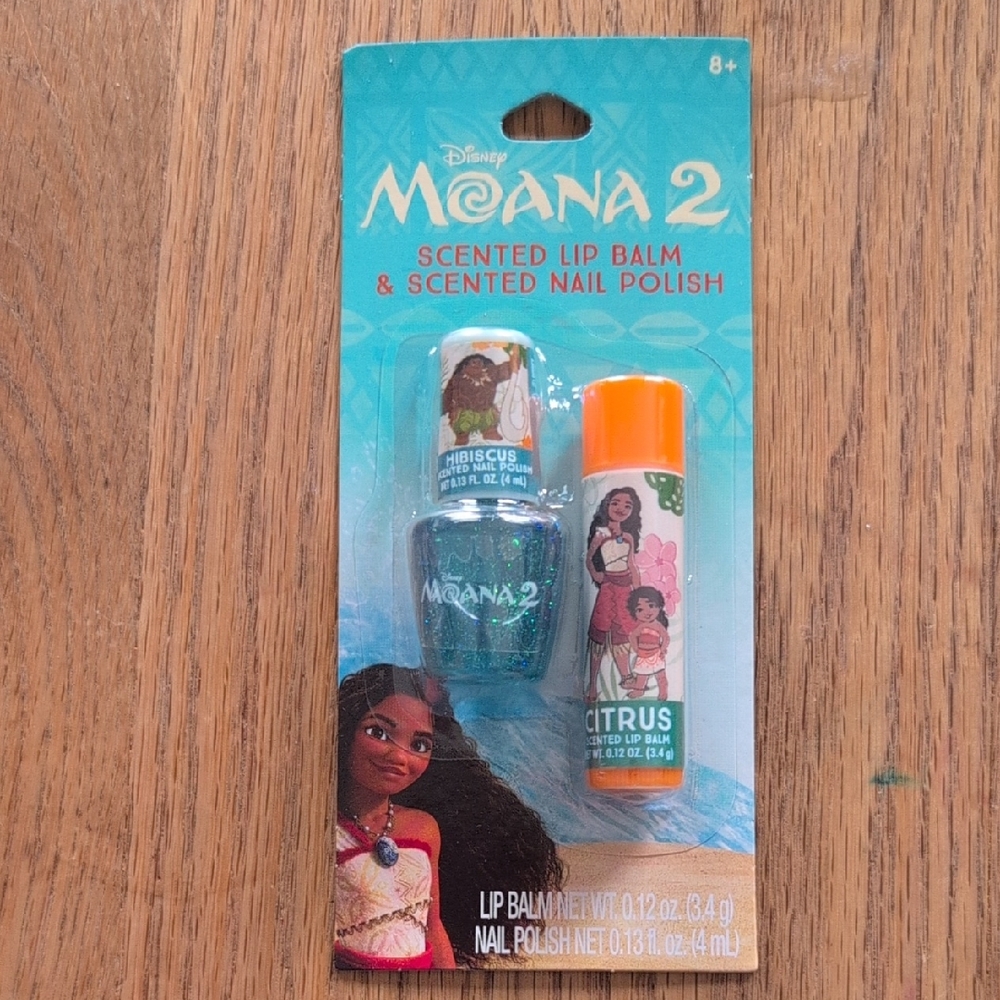 Disney Moana 2 Lip Balm and Nail Polish Set